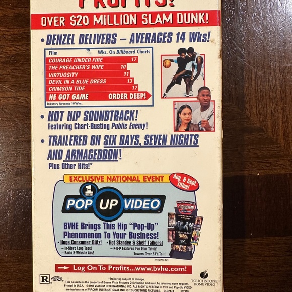 RARE - He Got Game Demo Tape Denzel Washington Spike Lee Touchstone Home Video - Picture 2 of 3